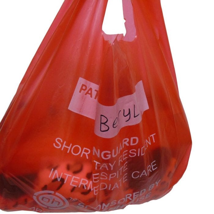 Plastic red bag