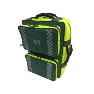 Response Paramedic Backpack 8 Green and yellow Response Paramedic Backpack – durable medical backpack with removable medical pouches designed for organised emergency response.