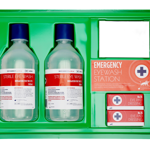 Eye Wash Station with Panel & Mirror