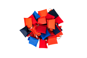 Orange blue and black Keyring Pouch