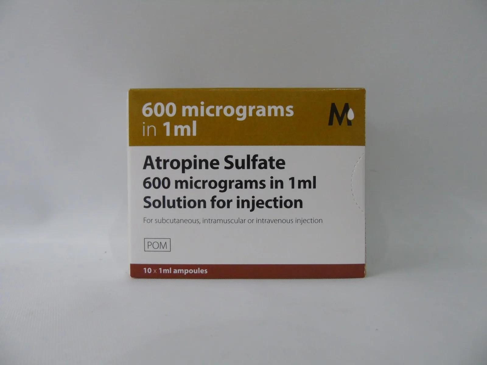 Atropine Ampoules 600mcg (Pack of 10) – Atropine Sulphate medicine UK used for emergency medical treatments, trusted by healthcare professionals.