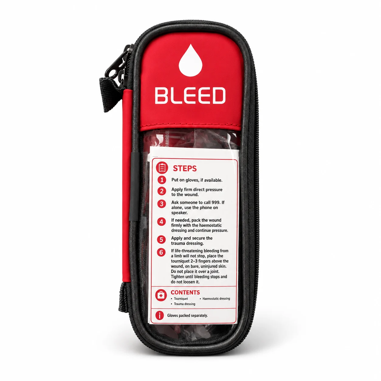 Openhouse First Aid Kit 12 Openhouse First Aid Kit BLEED Pouch - Front