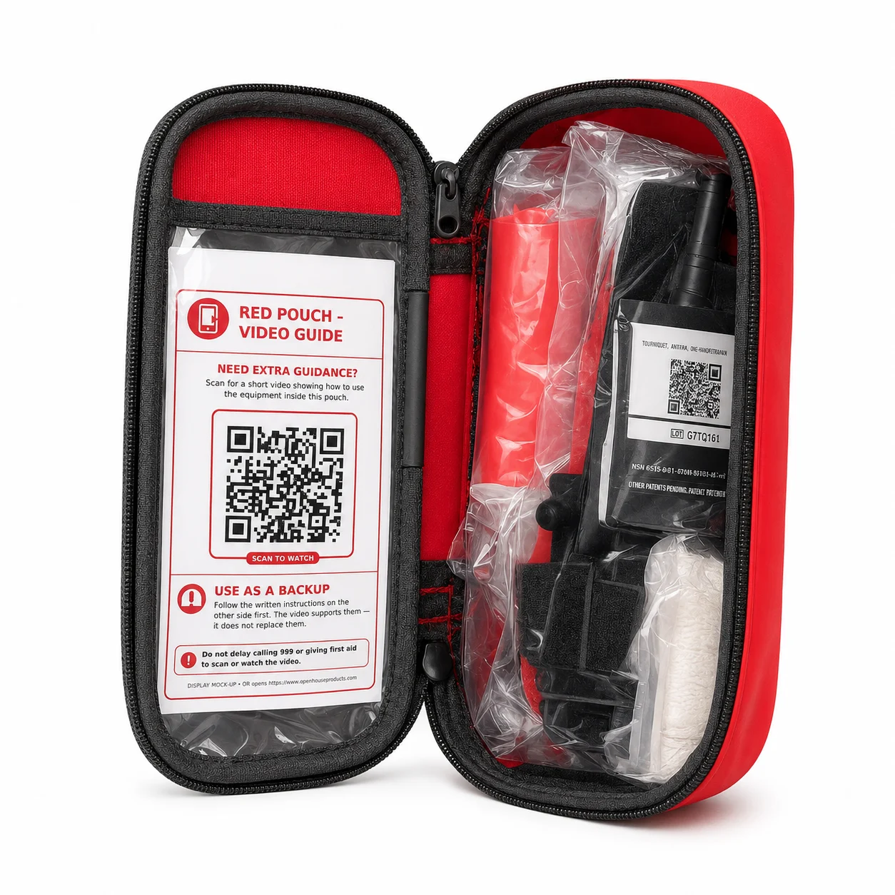 Openhouse First Aid Kit 14 Openhouse First Aid Kit BLEED Pouch - Open
